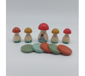 Set Paddenstoelen met schijfjes Set Paddenstoelen met schijfjes