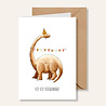 Juulz Illustrations Wenskaart Brontosaurus Hip hip Hoorawwr Juulz Illustrations Wenskaart Brontosaurus Hip hip Hoorawwr