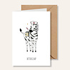 Juulz Illustrations Wenskaart Zebra Beterschap Juulz Illustrations Wenskaart Zebra Beterschap