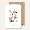 Juulz Illustrations Wenskaart Unicorn Jippie Juulz Illustrations Wenskaart Unicorn Jippie