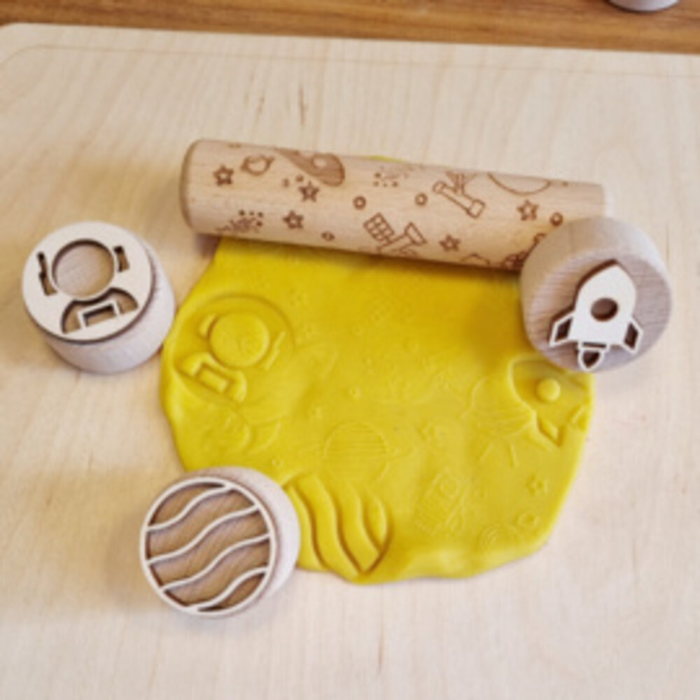 Kiddi Houten stempelset|Ruimtevaart