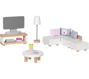 Goki Houten poppenhuis accessoires | Woonkamer Goki Houten poppenhuis accessoires | Woonkamer