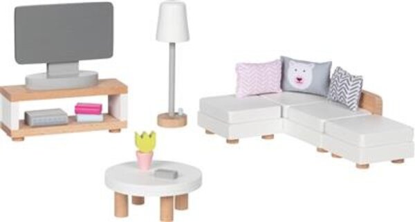Goki Houten poppenhuis accessoires | Woonkamer Goki Houten poppenhuis accessoires | Woonkamer