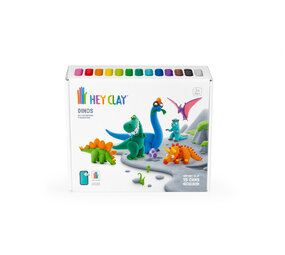 Hey Clay Interactieve Boetseerklei Dino's (15 kleuren)
