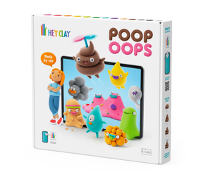 Hey Clay Interactieve Boetseerklei PoopOops (16 kleuren) Hey Clay Interactieve Boetseerklei PoopOops (16 kleuren)
