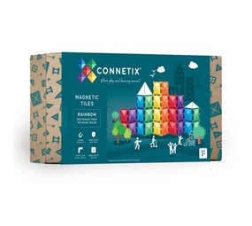 Connetix Magnetische Tegels Rainbow Rectangle Pack 18 stuks Connetix Magnetische Tegels Rainbow Rectangle Pack 18 stuks
