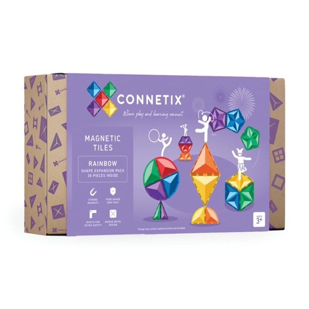 Connetix Magnetische Tegels Rainbow Shape Expansion 36 stuks