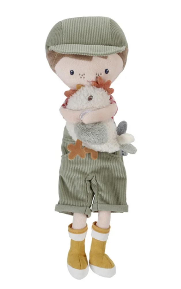 Little Dutch Knuffelpop Boer Jim met kip | 35cm Little Dutch Knuffelpop Boer Jim met kip | 35cm