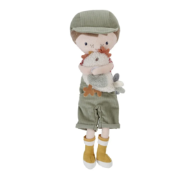Little Dutch Knuffelpop Boer Jim met kip | 35cm Little Dutch Knuffelpop Boer Jim met kip | 35cm