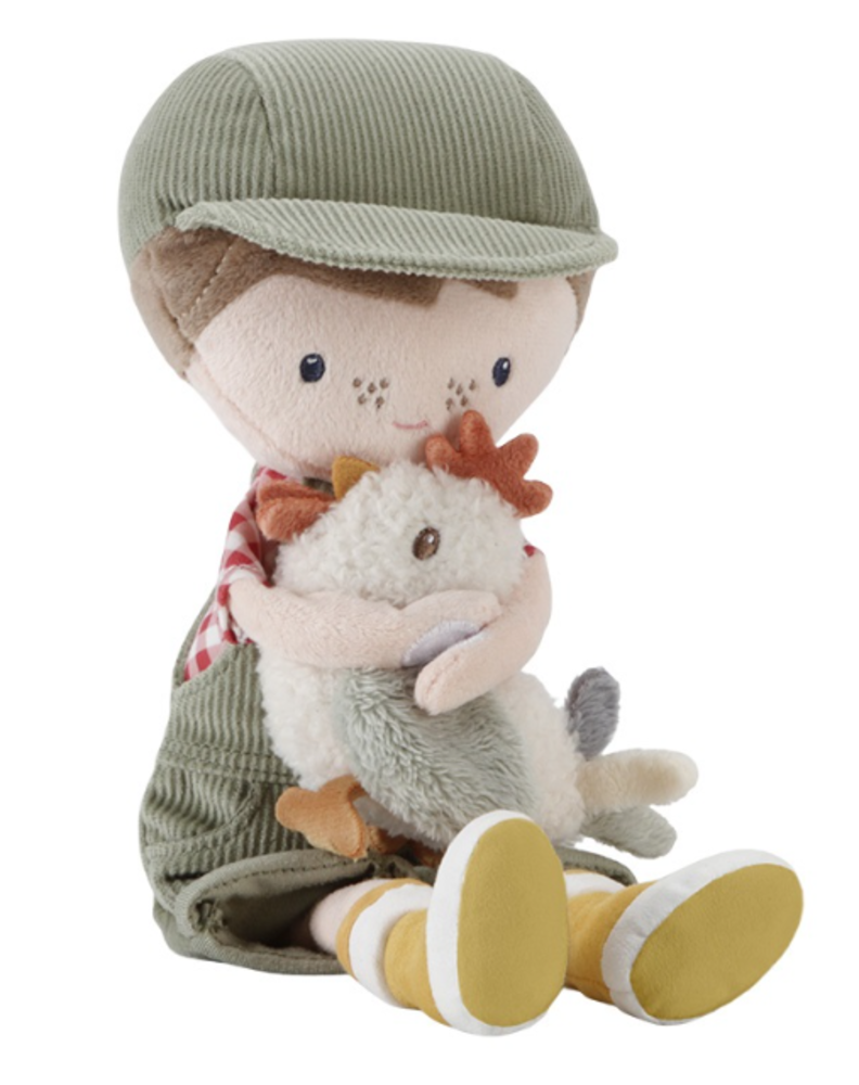 Little Dutch Knuffelpop Boer Jim met kip | 35cm Little Dutch Knuffelpop Boer Jim met kip | 35cm