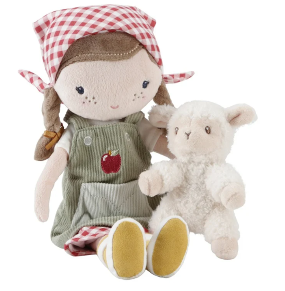 Little Dutch Knuffelpop Boerin Rosa met schaap | 35cm Little Dutch Knuffelpop Boerin Rosa met schaap | 35cm