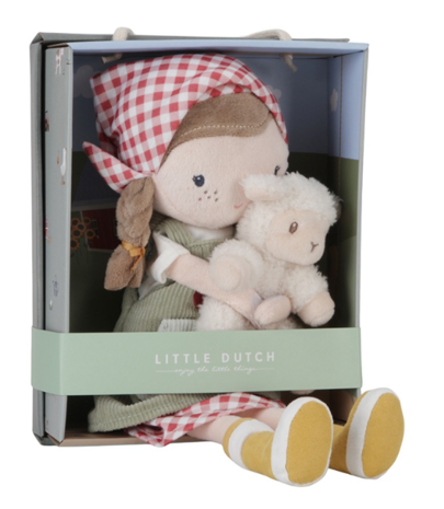 Little Dutch Knuffelpop Boerin Rosa met schaap | 35cm Little Dutch Knuffelpop Boerin Rosa met schaap | 35cm