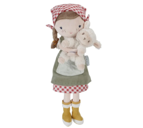 Little Dutch Knuffelpop Boerin Rosa met schaap | 35cm Little Dutch Knuffelpop Boerin Rosa met schaap | 35cm