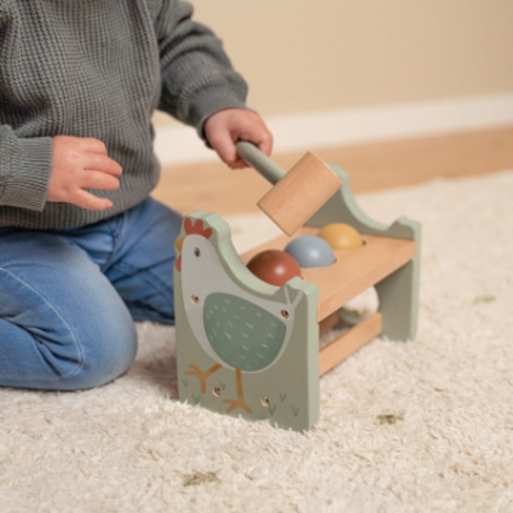 Little Dutch Hamerbankje met ballen | Little Farm Little Dutch Hamerbankje met ballen | Little Farm