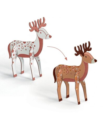 Djeco Knutselset kleur, bouw en speel bos Djeco Knutselset kleur, bouw en speel bos