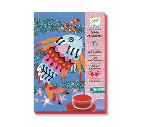 Djeco Gekleurd Zand en Glitter regenboos vis Djeco Gekleurd Zand en Glitter regenboos vis