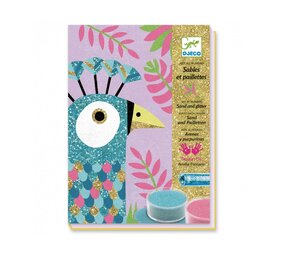 Djeco Gekleurd Zand en Glitter Oogverblindende vogels Djeco Gekleurd Zand en Glitter Oogverblindende vogels