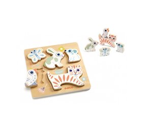 Djeco Houten puzzel Baby dieren Djeco Houten puzzel Baby dieren