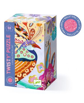 Djeco Puzzel Sprankelende vogel ( 50 stukjes) Djeco Puzzel Sprankelende vogel ( 50 stukjes)