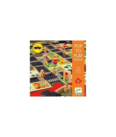 Djeco Vloerpuzzel de stad ( 24 stukjes) Djeco Vloerpuzzel de stad ( 24 stukjes)