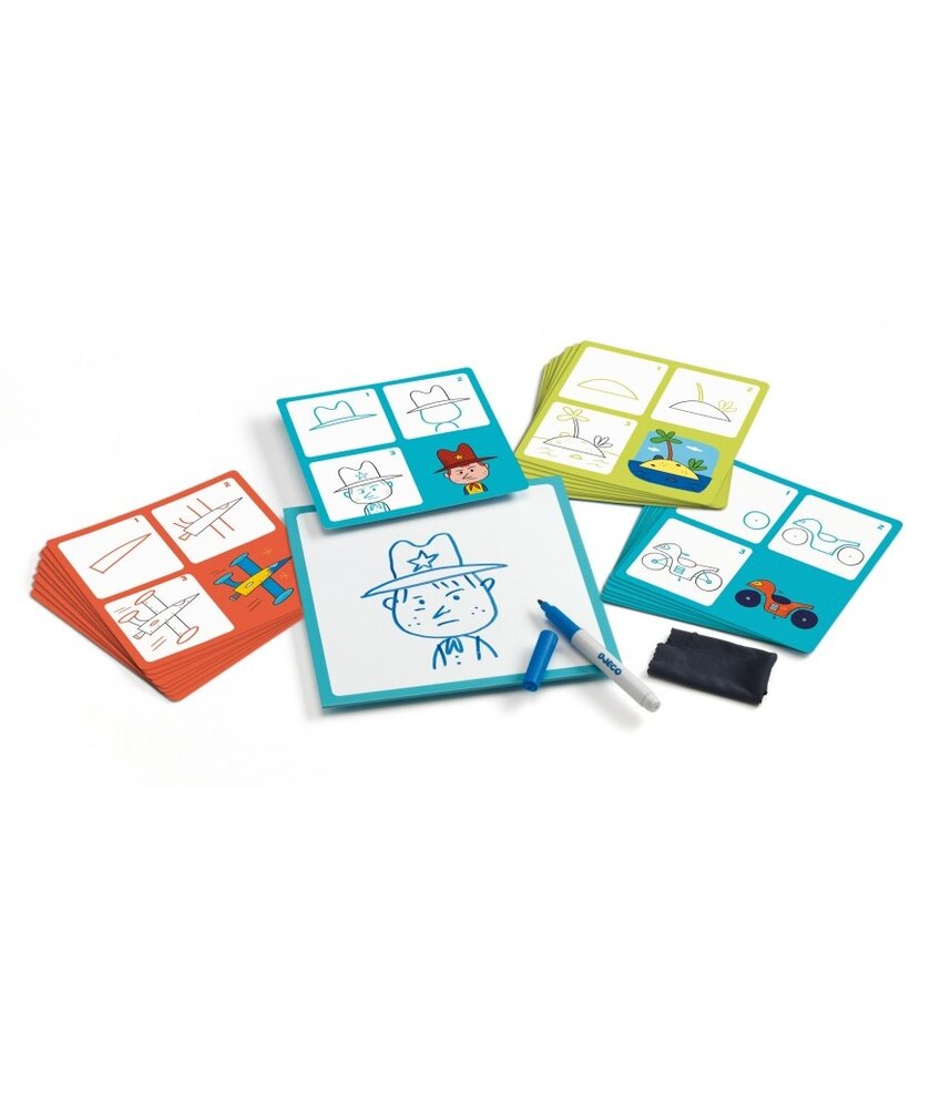 Djeco Tekenkaarten step by step Arthur Djeco Tekenkaarten step by step Arthur