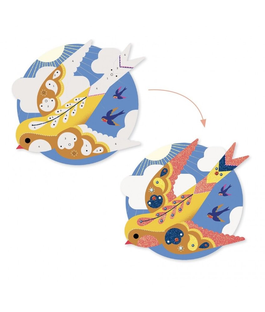 Djeco Glitter Schilderij Paradisio Djeco Glitter Schilderij Paradisio