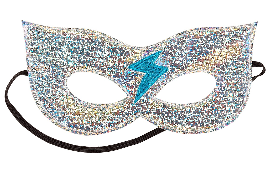 Masker Super Hero Zilver afbeelding