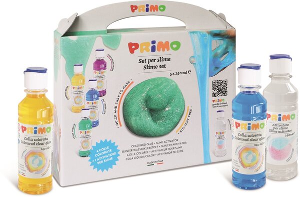 Primo Set Slijm maken met 4 kleuren + activator Primo Set Slijm maken met 4 kleuren + activator