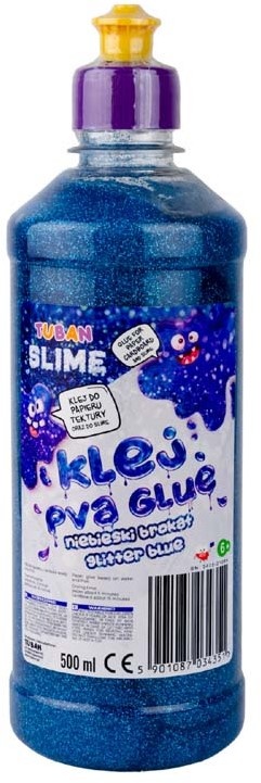 Glitterlijm blauw 500 ml afbeelding
