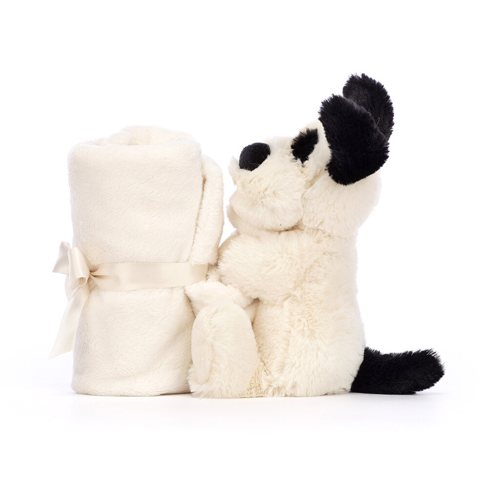 Jellycat Bashful Black & Cream Puppy Soother Knuffeldoek Jellycat Bashful Black & Cream Puppy Soother Knuffeldoek