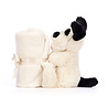 Jellycat Bashful Black & Cream Puppy Soother Knuffeldoek Jellycat Bashful Black & Cream Puppy Soother Knuffeldoek