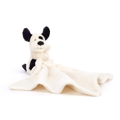 Jellycat Bashful Black & Cream Puppy Soother Knuffeldoek Jellycat Bashful Black & Cream Puppy Soother Knuffeldoek