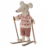 Maileg Set Ski's met Skistokken Vader en Moeder Muis Maileg Set Ski's met Skistokken Vader en Moeder Muis