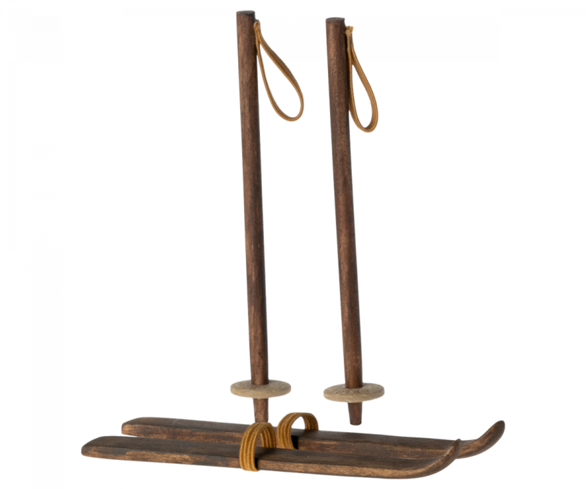 Maileg Set Ski's met Skistokken Grote Broer en Grote Zus Maileg Set Ski's met Skistokken Grote Broer en Grote Zus