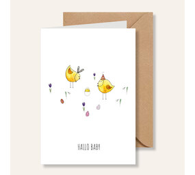 Juulz Illustrations Geboortekaart Kuikens Hallo Baby Juulz Illustrations Geboortekaart Kuikens Hallo Baby