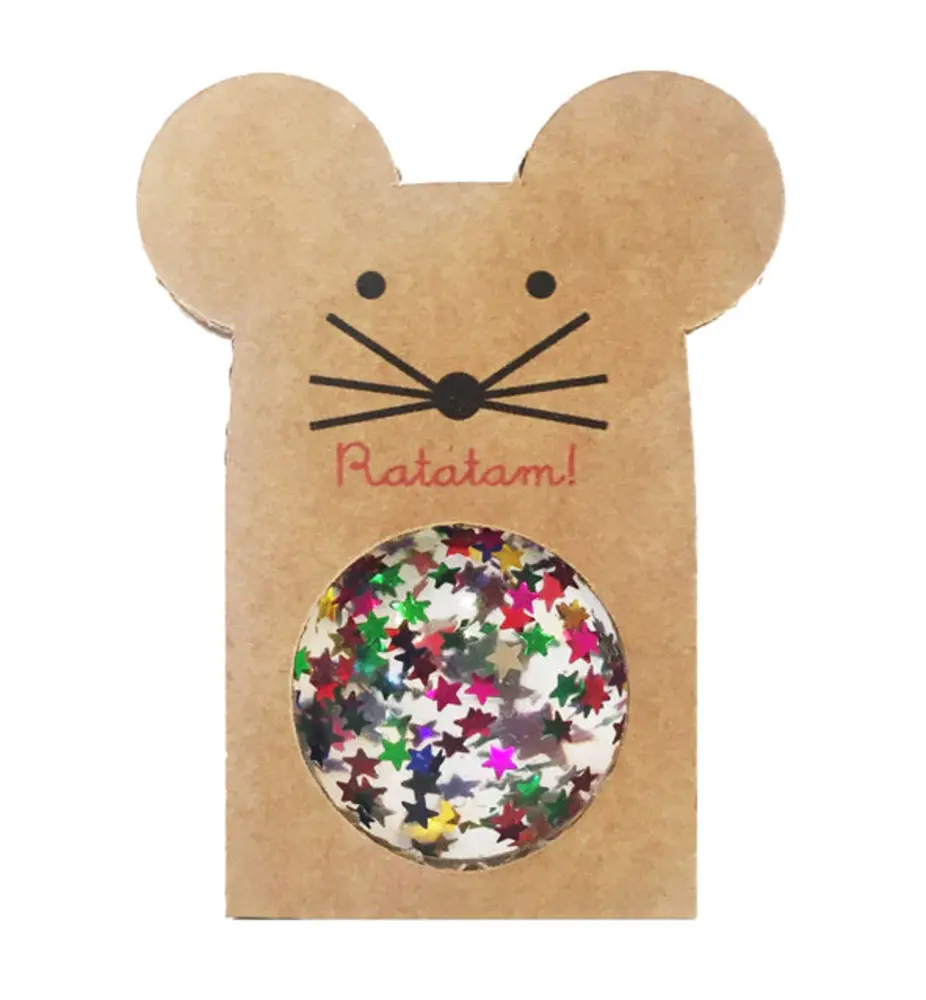 Ratatam Glitter Mouse Stuiterbal starry Ratatam Glitter Mouse Stuiterbal starry