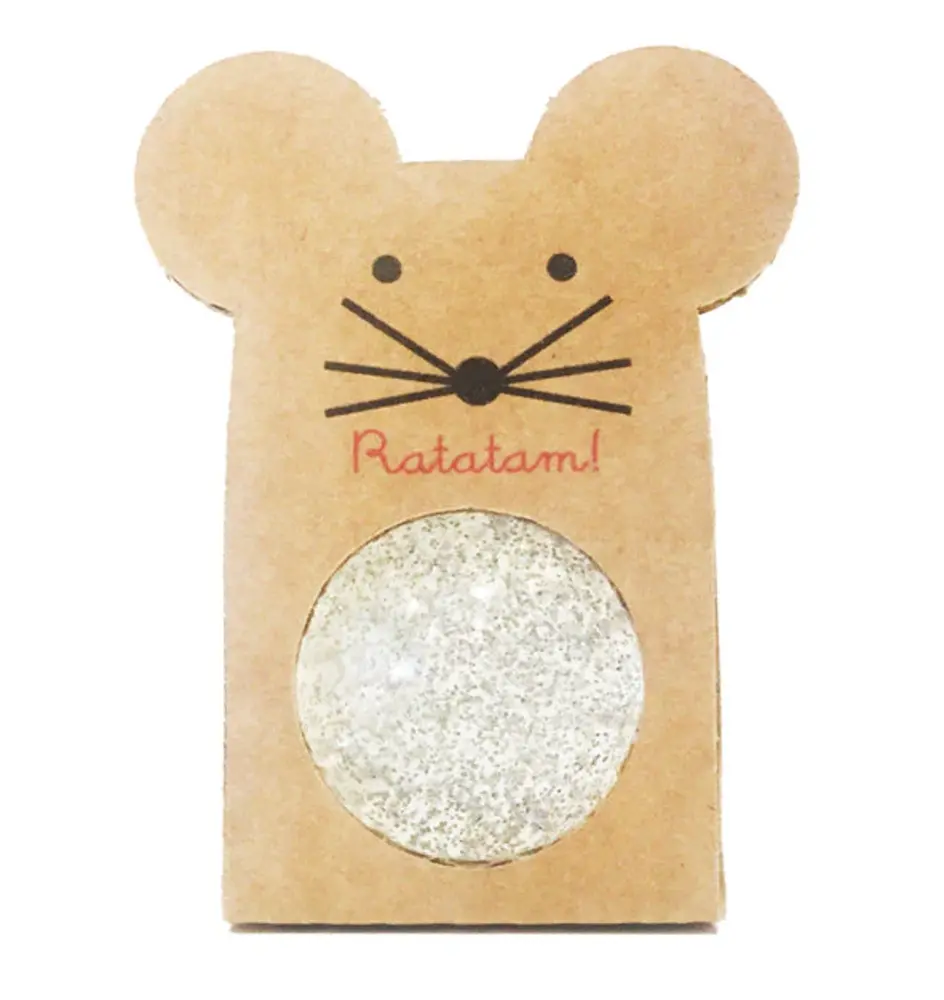 Ratatam Glitter Mouse Stuiterbal silver Ratatam Glitter Mouse Stuiterbal silver