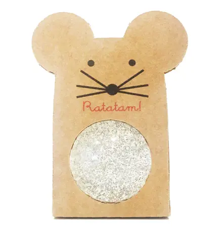 Ratatam Glitter Mouse Stuiterbal silver Ratatam Glitter Mouse Stuiterbal silver