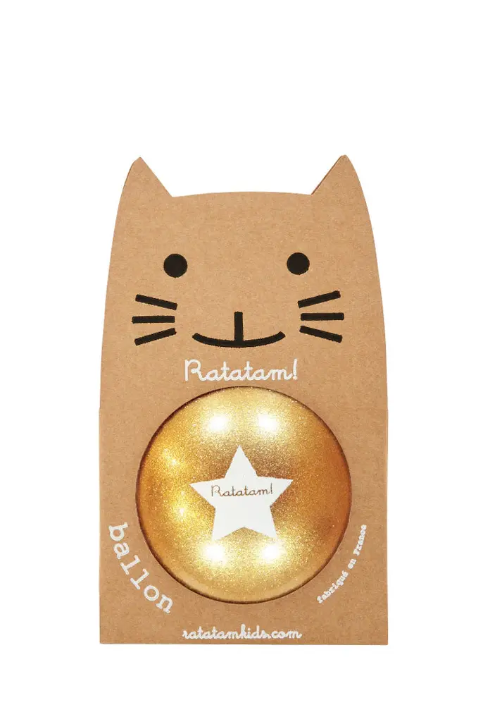 Ratatam Glitter Balls 22cm Gold Ratatam Glitter Balls 22cm Gold