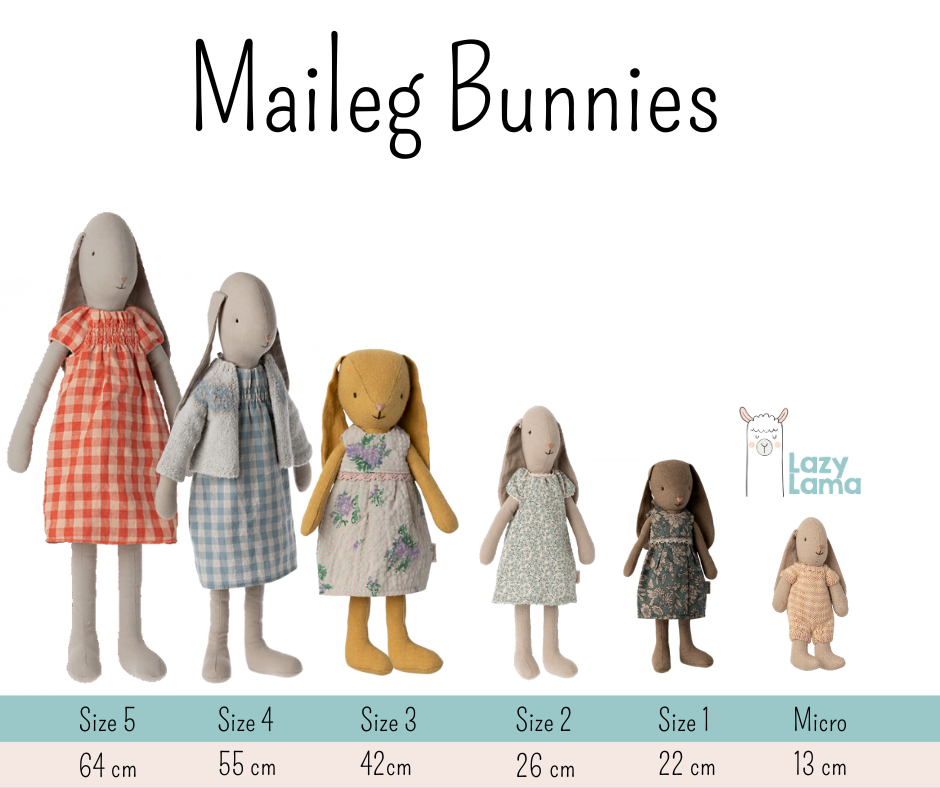 Maattabel Maileg Bunnies