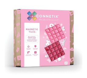 Connetix Magnetische Tegels Bodemplaten Pink en Berry 2 stuks Connetix Magnetische Tegels Bodemplaten Pink en Berry 2 stuks