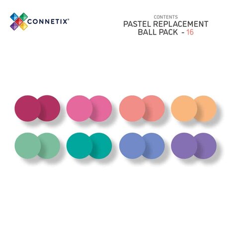 Connetix Pastel Ball Pack 16 stuks Connetix Pastel Ball Pack 16 stuks