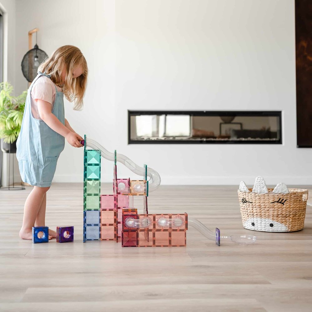 Connetix Magnetische Tegels Pastel Knikkerbaan 80 stuks Connetix Magnetische Tegels Pastel Knikkerbaan 80 stuks