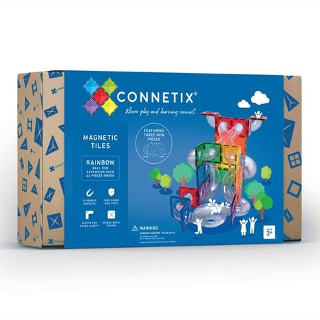 Connetix Magnetische Tegels rainbow knikkerbaan 66 stuks
