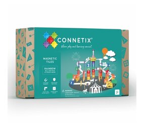Connetix Magnetische Tegels rainbow knikkerbaan 92 stuks Connetix Magnetische Tegels rainbow knikkerbaan 92 stuks
