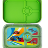 Yumbox Yumbox Panino 4 vakken Matcha Green / Race cars Yumbox Yumbox Panino 4 vakken Matcha Green / Race cars