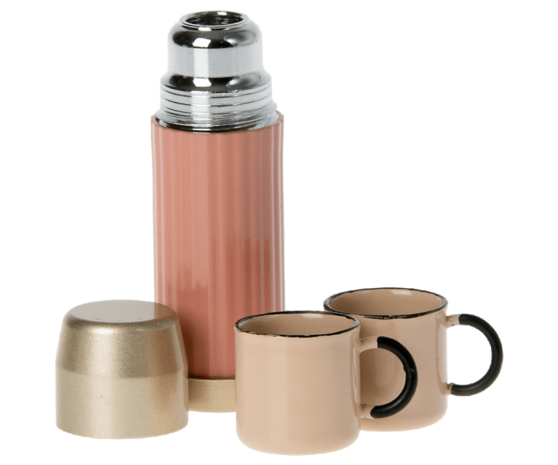 Maileg Thermoskan met Mokken Coral Maileg Thermoskan met Mokken Coral