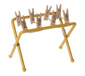 Maileg Muizen Droogrek met Wasknijpers Oker Maileg Muizen Droogrek met Wasknijpers Oker