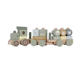 Little Dutch Blokkentrein tractor Little Farm Little Dutch Blokkentrein tractor Little Farm