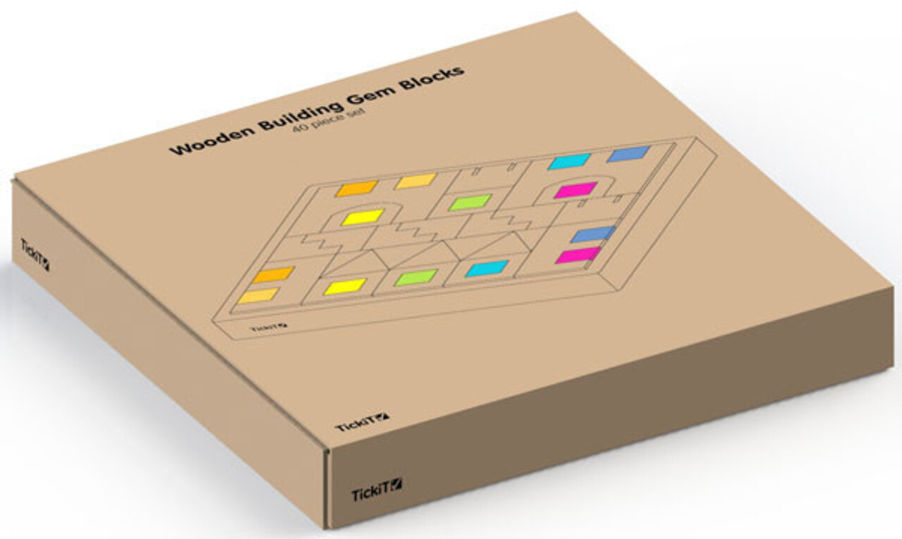 TickiT Houten bouwedelsteenblokken TickiT Houten bouwedelsteenblokken